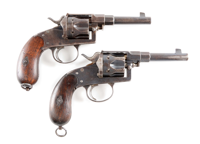 (A) LOT OF 2 GERMAN 1883 2ND MODEL RIECHSREVOLVERS: DREYSE & ERFURT 1895.