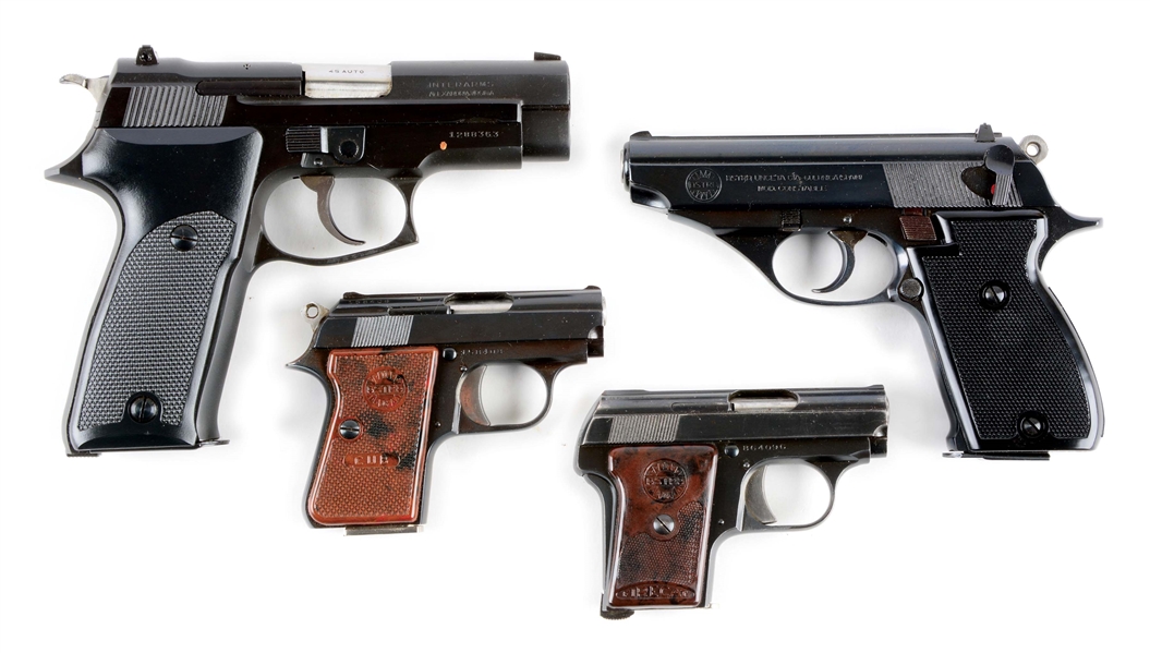 (M) LOT OF 4 SPANISH ASTRA PISTOLS IN BOXES: A-80 .45, CONSTABLE .380, CUB .22S, & FIRECAT .25.
