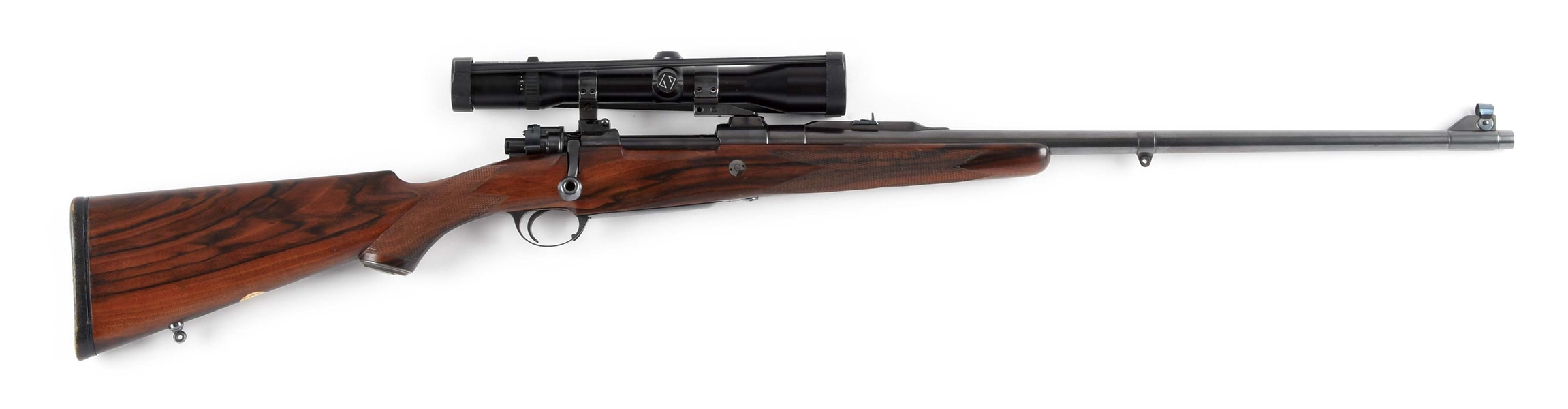 (C) HOLLAND & HOLLAND MAUSER .375 MAGNUM BOLT ACTION TAKEDOWN RIFLE WITH ZEISS SCOPE (1946).