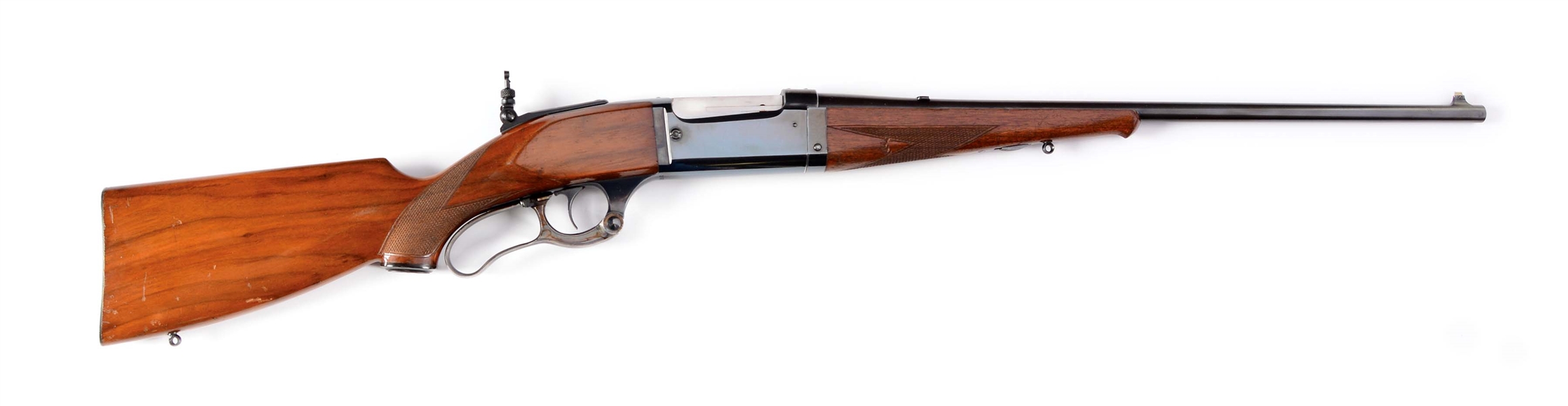 (C) SAVAGE DELUXE MODEL 1899 250-3000 LEVER ACTION RIFLE.