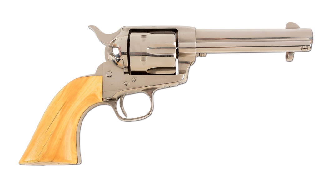 (A) NEAR NEW COLT ETCHED PANEL FRONTIER SIX SHOOTER SINGLE ACTION ARMY REVOLVER (1878).