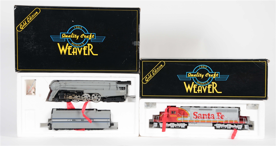 LOT OF 2: WEAVER LOCOMOTIVES IN BOXES.