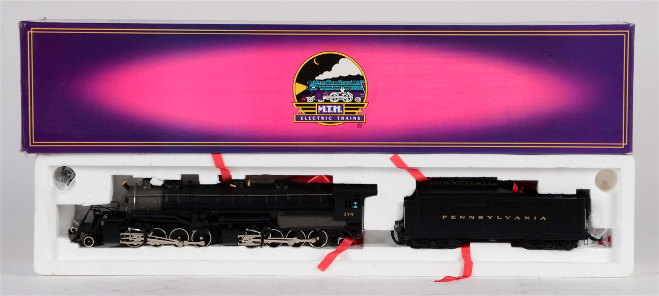 MTH MALLET STEAM ENGINE AND TENDER IN BOX.