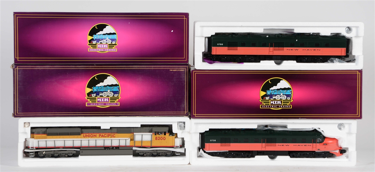 LOT OF 3: MTH LOCOMOTIVES  IN 2 BOXES.