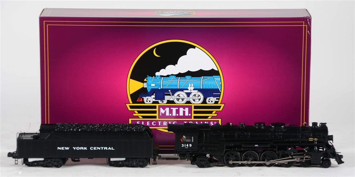 MTH MOHAWK STEAM LOCOMOTIVE AND TENDER IN BOX.