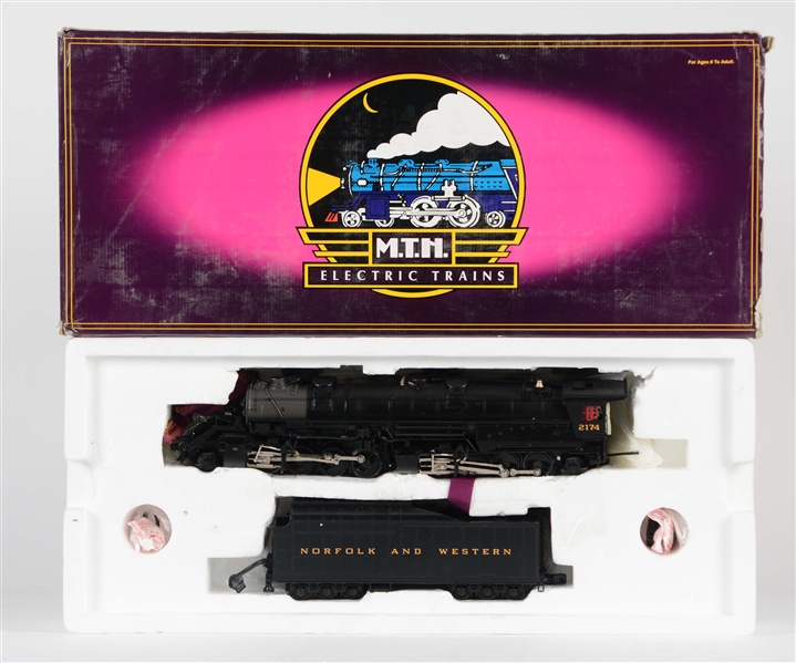 MTH Y6B STEAM ENGINE AND TENDER IN BOX.