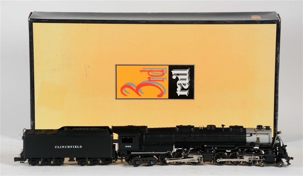 SUNSET MODELS 3 RAIL CLINCH FIELD LOCOMOTIVE AND TENDER IN BOX.