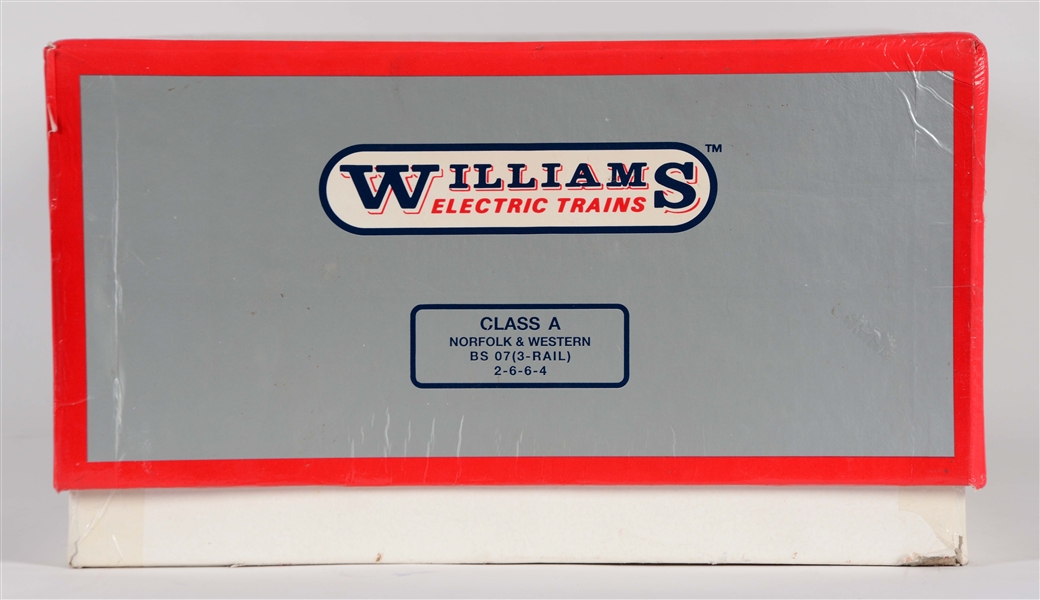 BRASS WILLLIAMS NORFOLK & WESTERN STEAM LOCOMOTIVE AND TENDER IN BOX.
