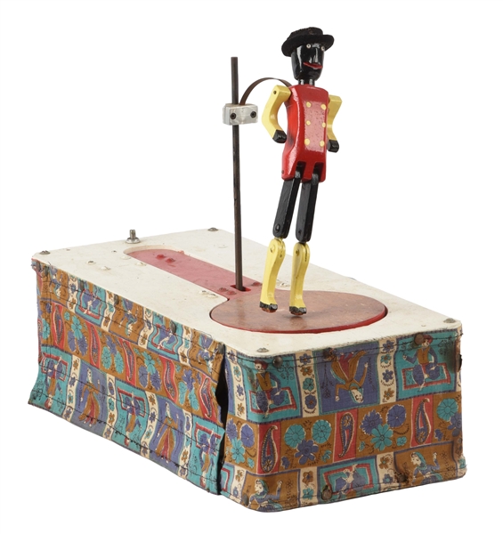 EARLY AFRICAN AMERICAN MAN DANCING TOY. 