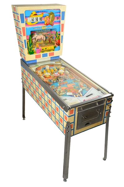 10¢, 25¢ GOTTLIEBS BUCKAROO PINBALL MACHINE.