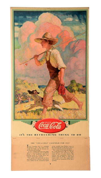1937 CANADIAN COCA-COLA ADVERTISING CALENDAR. 