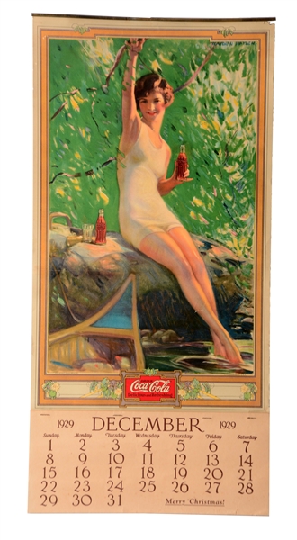 1929 COCA-COLA ADVERTISING CALENDAR. 