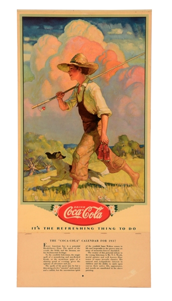 1937 COCA-COLA ADVERTISING CALENDAR. 