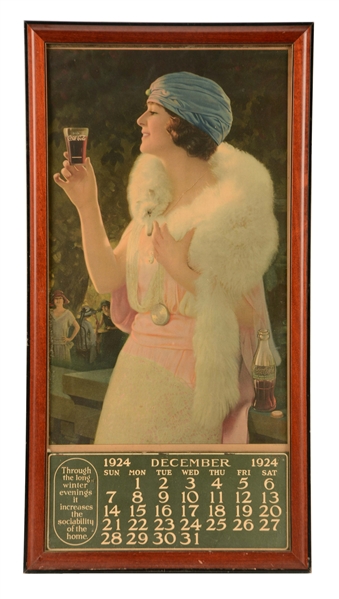 1925 COCA-COLA ADVERTISING CALENDAR. 