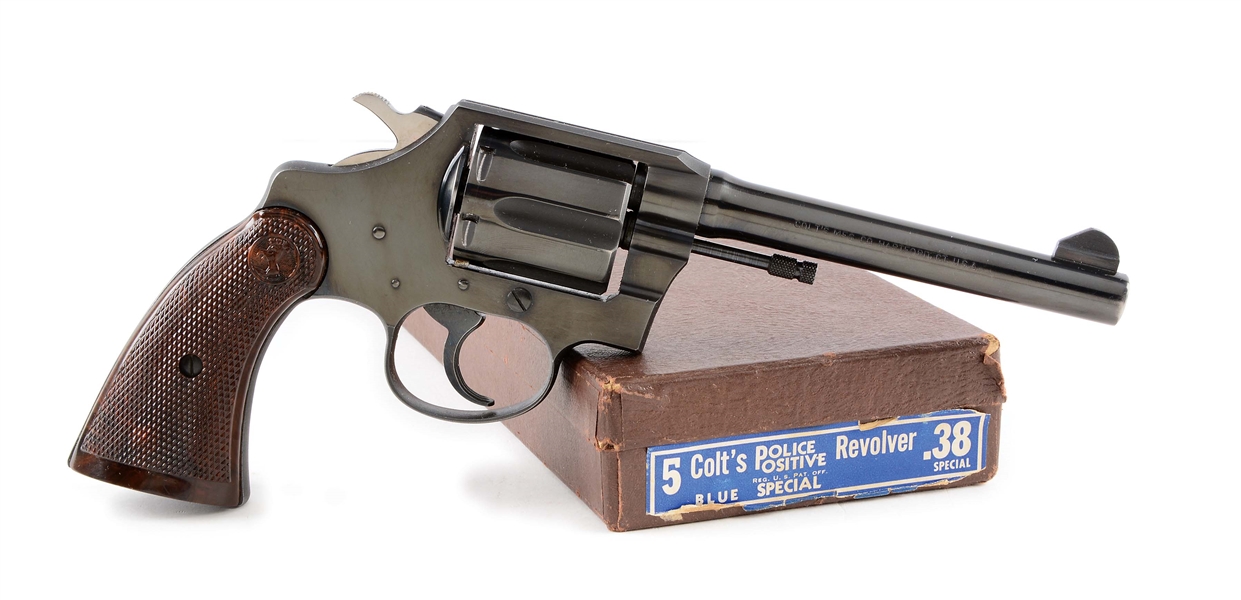 (C) BOXED COLT POLICE POSITIVE DOUBLE ACTION REVOLVER.