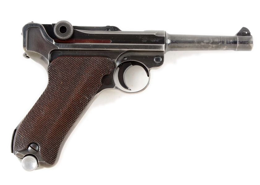 (C) NAZI MARKED GERMAN MAUSER P.08 1939 DATED CODE 42 SEMI-AUTOMATIC PISTOL.