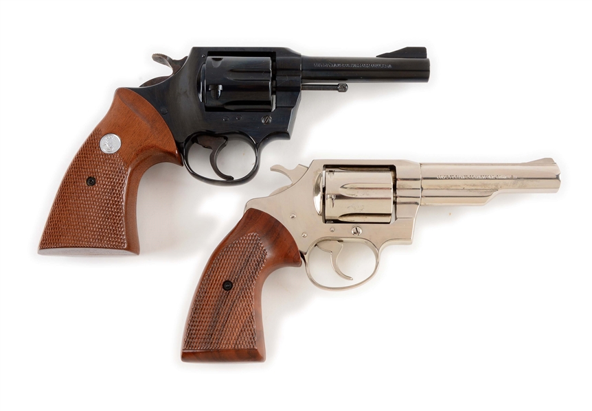 (C) LOT OF 2: BOXED COLT DOUBLE ACTION REVOLVERS.