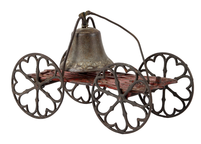 CAST IRON INDEPENDENCE GONG BELL TOY.