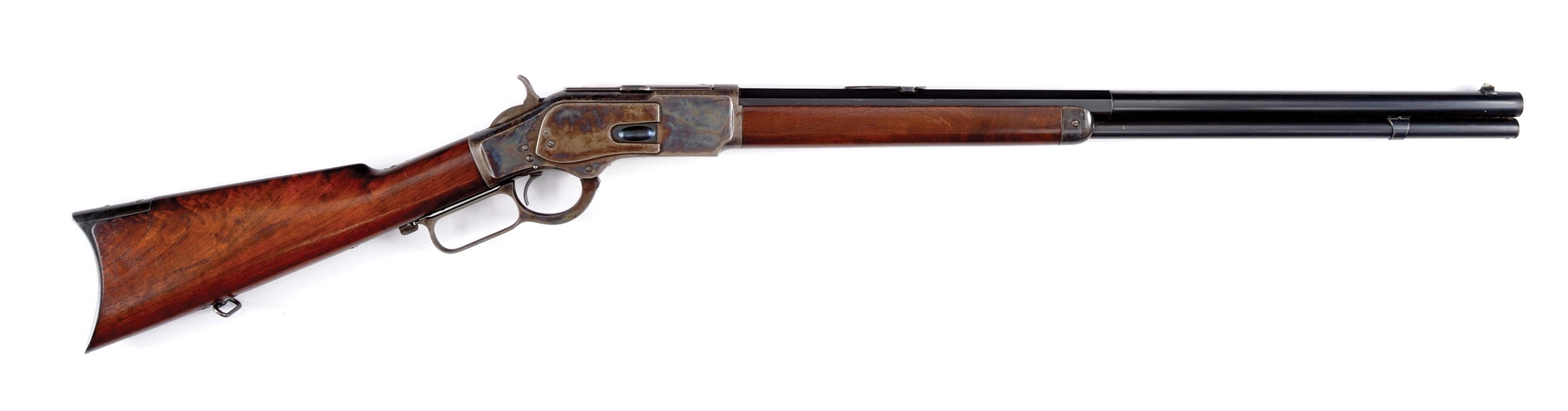 (A) INTRIGUING WINCHESTER MODEL 1873 2ND MODEL HALF OCTAGON TO ROUND & FULL MAGAZINE RIFLE (1882).
