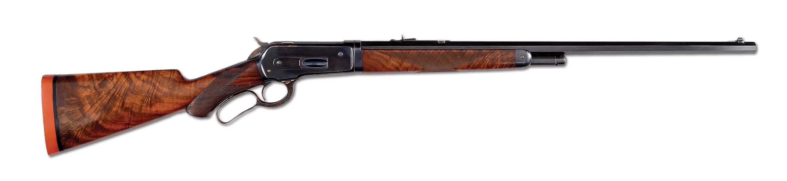 (C) FANTASTIC WINCHESTER MODEL 1886 DELUXE RIFLE WITH MATTED BARREL (1900).