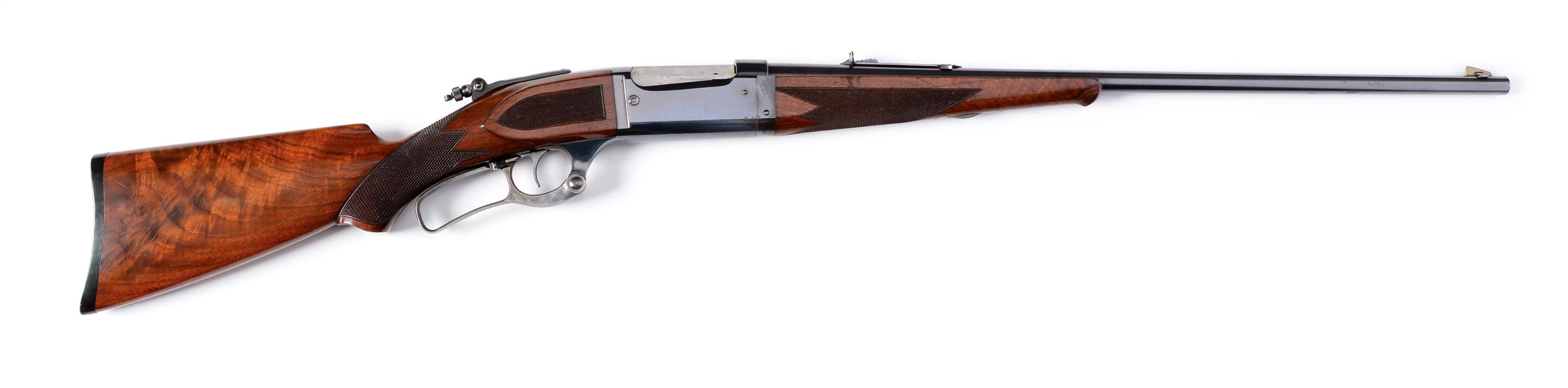 (C) HIGH FINISH & POLISH PERCH BELLY SAVAGE DELUXE MODEL 1899 LEVER ACTION RIFLE (1911).