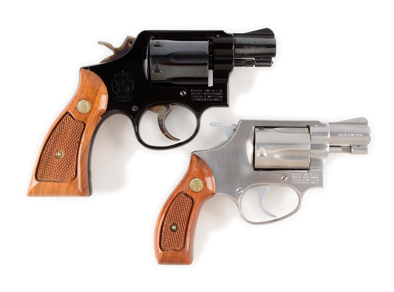 (C) LOT OF 2: BOXED SMITH & WESSON DOUBLE ACTION POCKET REVOLVERS.