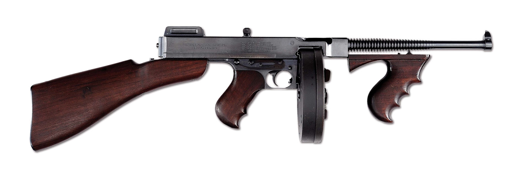 (N) OUTSTANDING CONDITION 1 OF 2 CONSECUTIVELY NUMBERED COLT 1921A THOMPSON MACHINE GUN (CURIO & RELIC). 