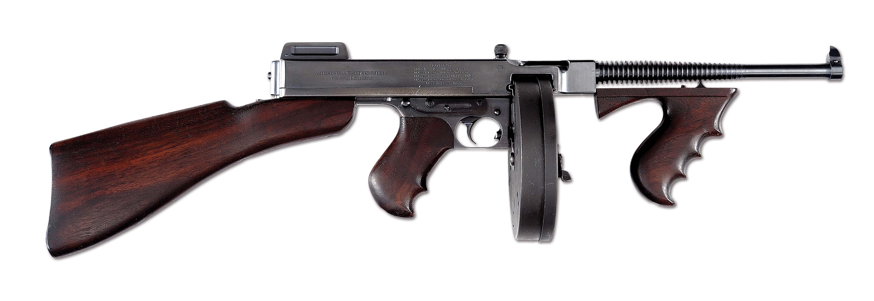 (N) OUTSTANDING CONDITION 1 OF 2 CONSECUTIVELY NUMBERED COLT 1921A THOMPSON MACHINE GUN (CURIO & RELIC).