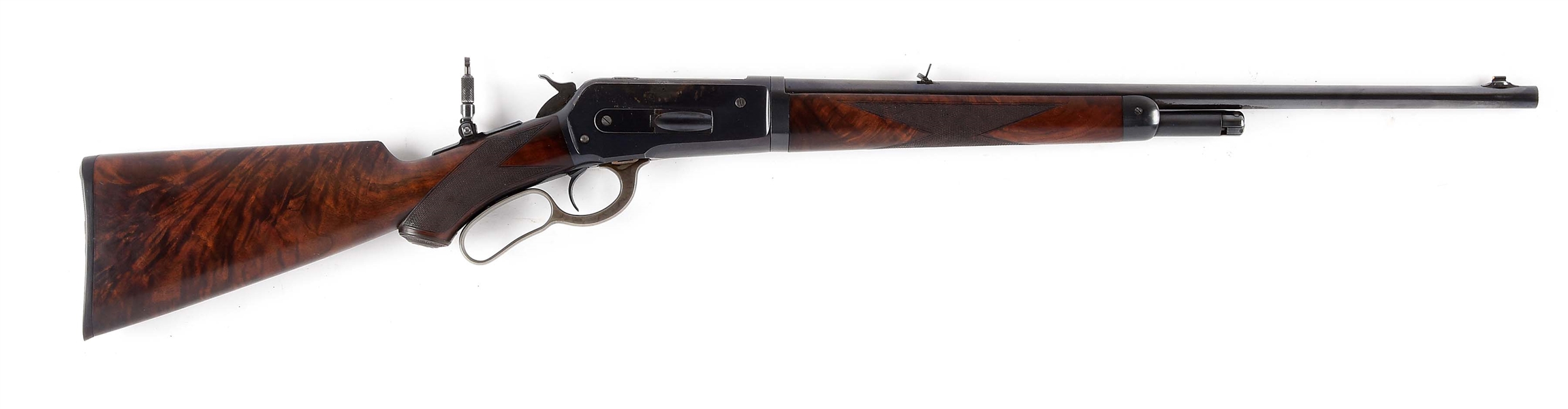 (C) DELUXE WINCHESTER MODEL 1886 .45/70 LEVER ACTION TAKEDOWN LIGHTWEIGHT RIFLE (1907).