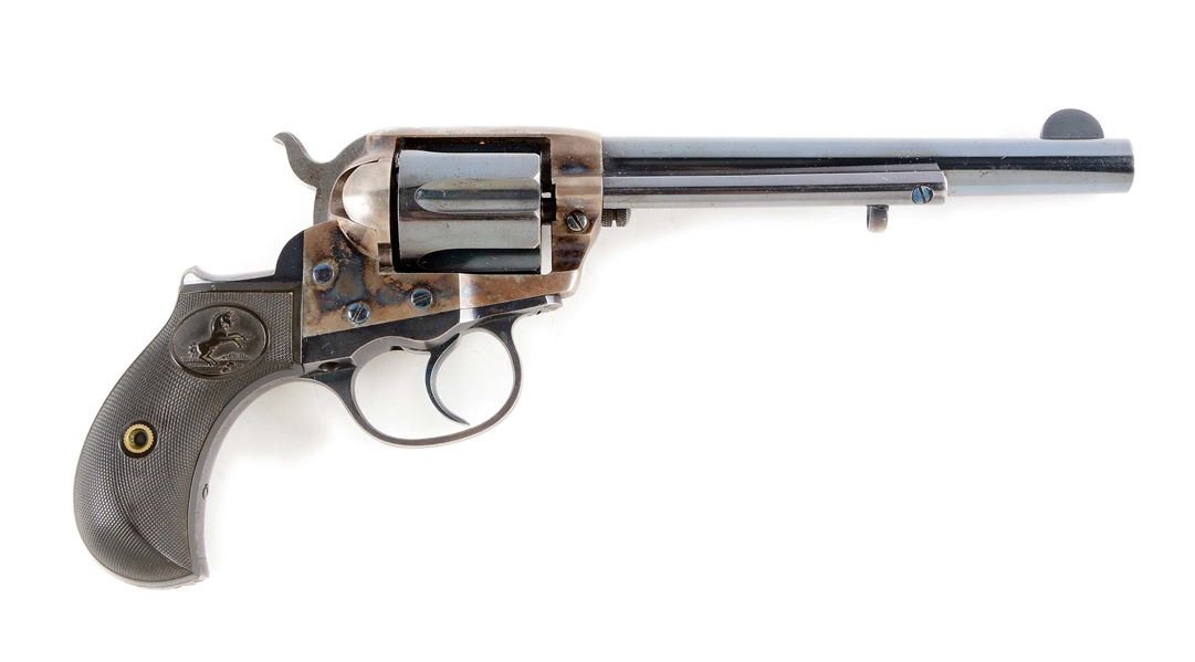 (C) HIGH CONDITION COLT MODEL 1877 LIGHTNING .38 6" DOUBLE ACTION REVOLVER (1905).