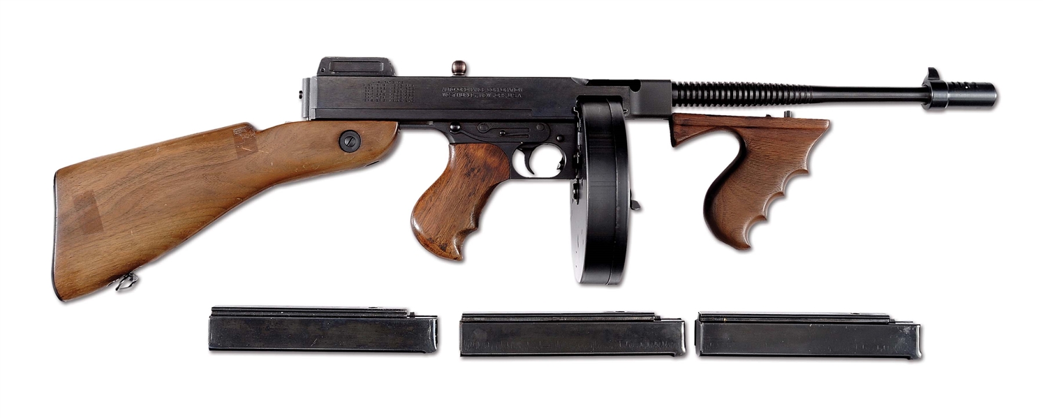 (N) EXCEEDINGLY FINE WEST HURLEY MODEL 1928 THOMPSON MACHINE GUN (CURIO & RELIC).