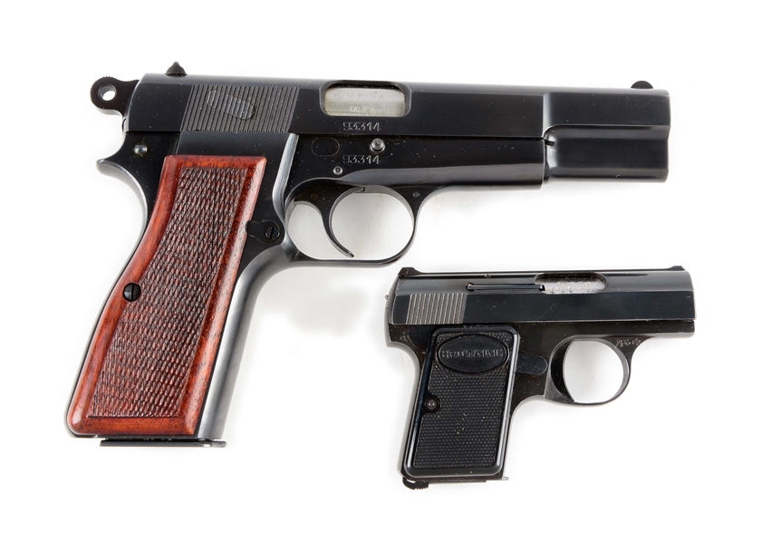 (C) LOT OF 2: BOXED BROWNING HI-POWER (1961) & BABY BROWNING (1968).