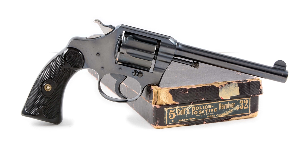 (C) BOXED PRE-WAR COLT POLICE POSITIVE .32 DOUBLE ACTION TARGET REVOLVER (1929).