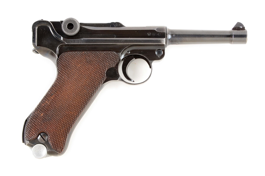 (C) NAZI MARKED 1938 DATED S/42 CODE LUGER SEMI-AUTOMATIC PISTOL.