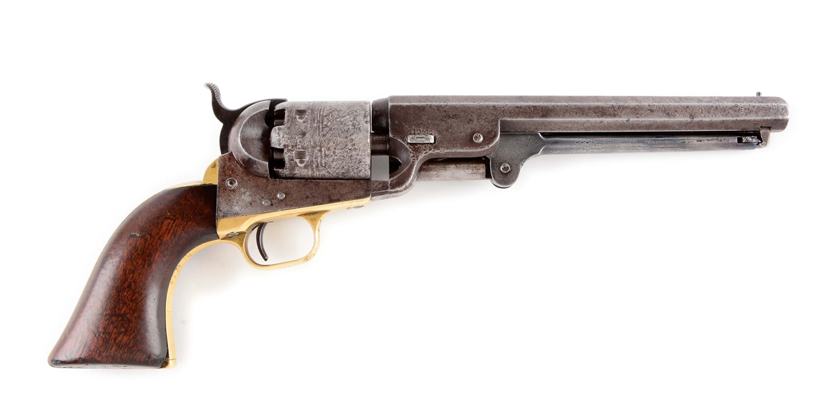 (A) MARTIALLY MARKED COLT MODEL 1851 U.S. NAVY PERCUSSION REVOLVER (1856).