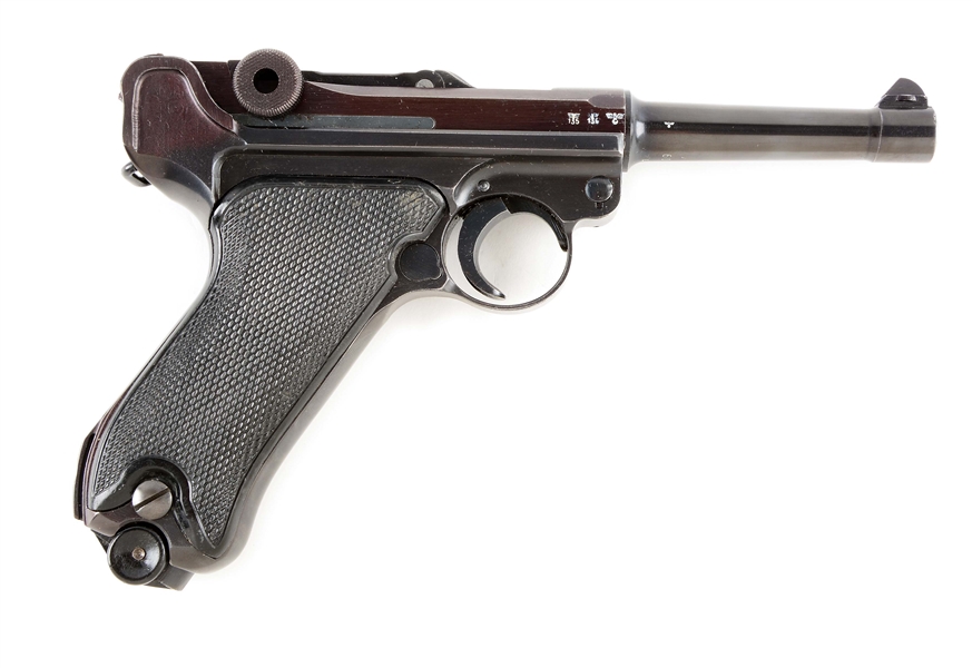 (C) NAZI MARKED 42 DATED BYF CODE LUGER SEMI-AUTOMATIC PISTOL.