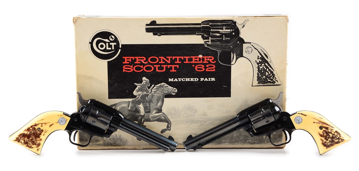 (C) BOXED MATCH SET OF COLT FRONTIER SCOUT REVOLVERS (1962).