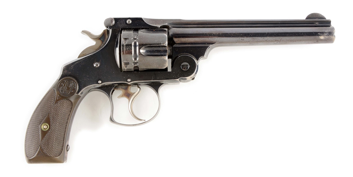 (A) SMITH & WESSON .44 DOUBLE ACTION FRONTIER REVOLVER.