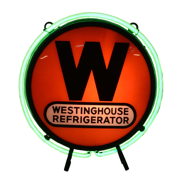 WESTINGHOUSE REFRIGERATOR NEON PRODUCTS GLASS FACE NEON STORE DISPLAY.