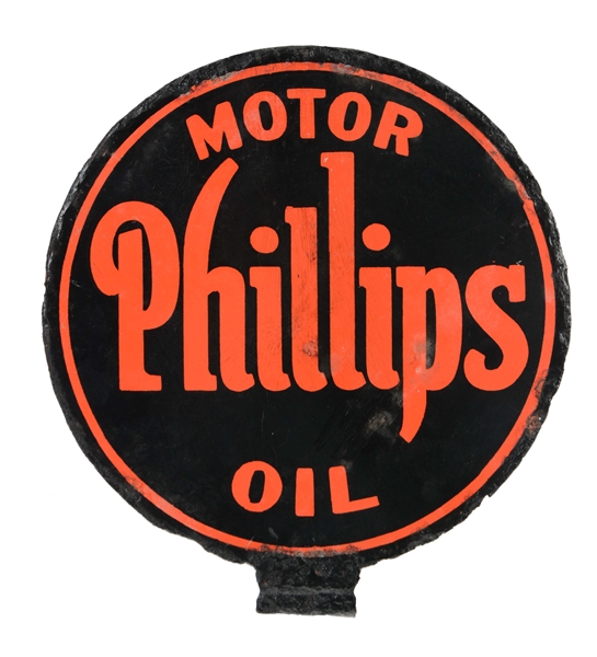 PHILLIPS MOTOR OILS PORCELAIN LUBSTER PADDLE SIGN.