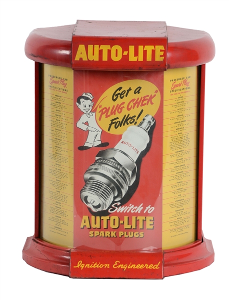 AUTO LITE SPARK PLUGS COUNTER TOP STORE DISPLAY.