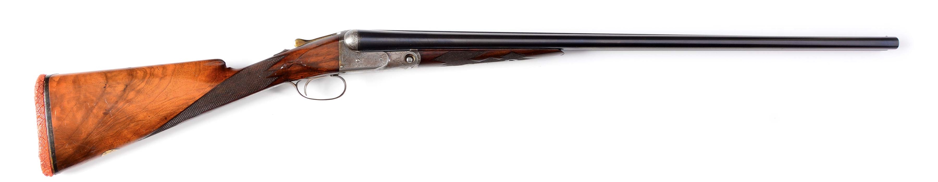 (C) 32" BARRELED PARKER DH GRADE TRAP OR PIGEON GUN WITH STRAIGHT GRIP AND SINGLE TRIGGER (1900).