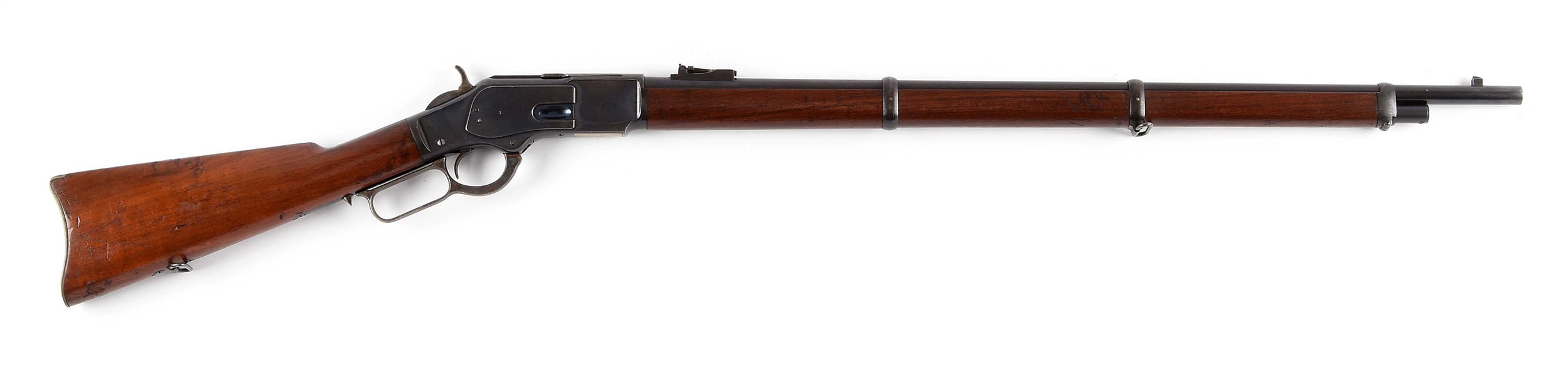 (A) WINCHESTER THIRD MODEL 1873 MUSKET LEVER ACTION RIFLE.