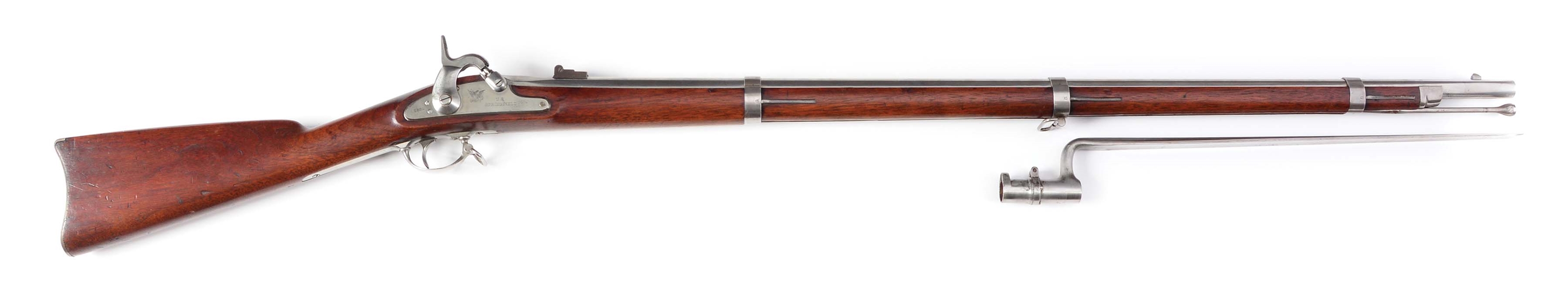 (A) U.S. MODEL 1861 RIFLE MUSKET BY SPRINGFIELD WITH BAYONET.