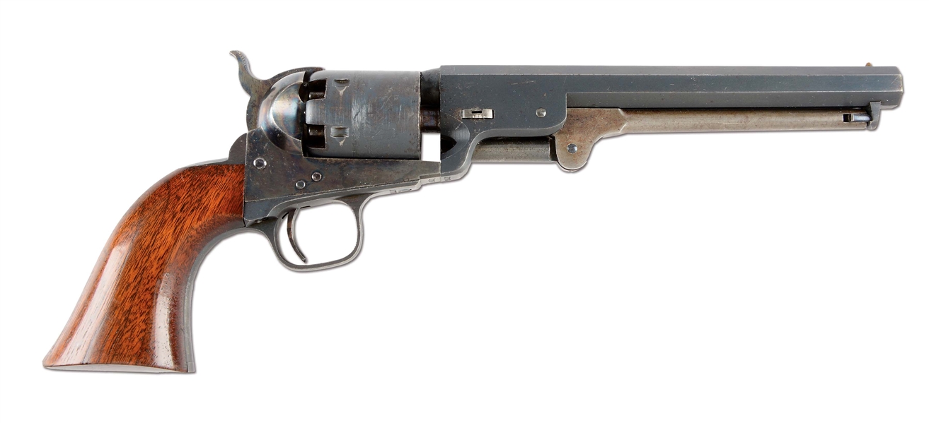 (A) HIGH CONDITION COLT MODEL 1851 NAVY 4TH MODEL PERCUSSION REVOLVER WITH STEEL TRIGGER GUARD & BACKSTRAP.