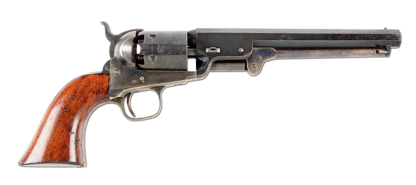 (A) STUNNING COLT MODEL 1851 4TH MODEL NAVY PERCUSSION REVOLVER (1860 WITH RARE SCREW OVER WEDGE..