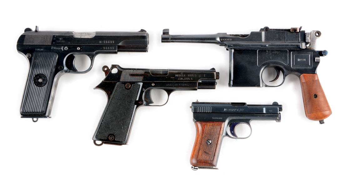 (C) LOT OF 4: PRE-WAR EUROPEAN SEMI-AUTOMATIC PISTOLS.