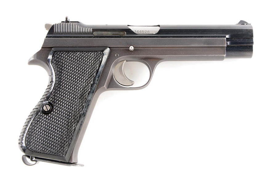 (C) SIG SAUER MODEL P210-2 9MM SEMI-AUTOMATIC PISTOL WITH HOLSTER.