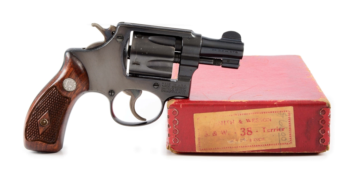 (C) BOXED SMITH & WESSON MODEL 32 TERRIER REVOLVER.