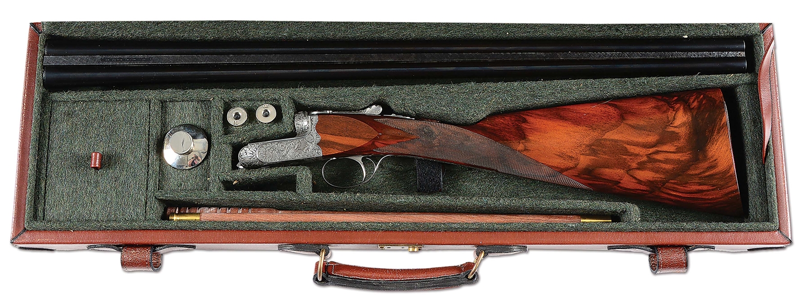 (M) F. LLI RIZZINI 20 BORE R-2 BOXLOCK LIGHT GAME SHOTGUN WITH TRULY SUPERB DRAGON AND ACANTHUS SCROLL AS WELL AS BULINO GAME SCENE BY FRACASSI WITH CASE.